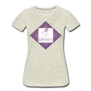 Women’s Purple Legacy T-Shirt - heather oatmeal