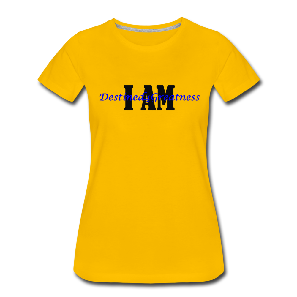 Women’s Royal I AM T-Shirt - sun yellow