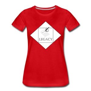 Women’s White Legacy T-Shirt - red