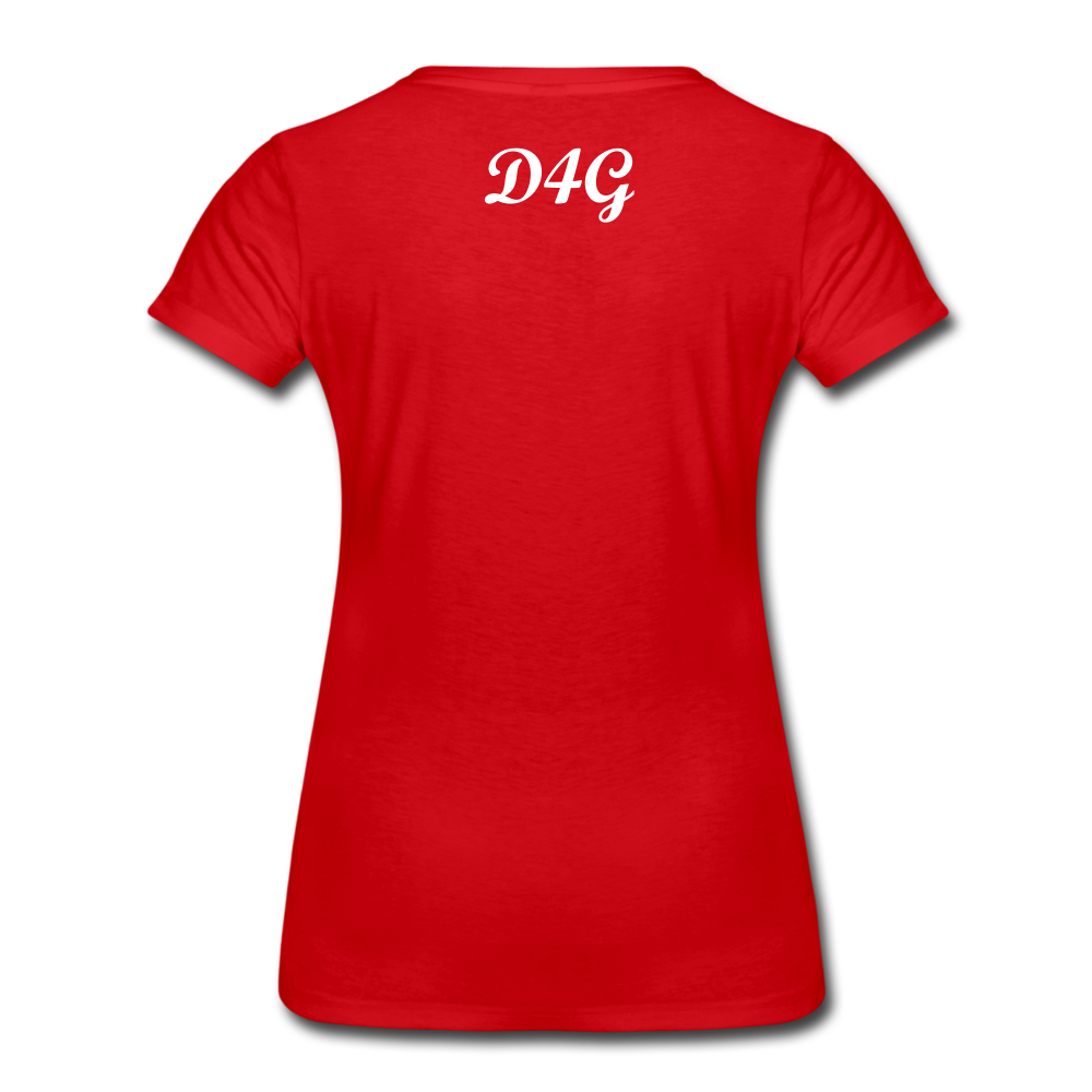 Women’s White Legacy T-Shirt - red