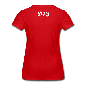 Women’s White Legacy T-Shirt - red