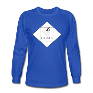 Unisex White Legacy Long Sleeve T-Shirt - royal blue