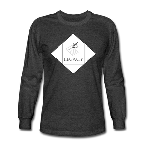 Unisex White Legacy Long Sleeve T-Shirt - heather black