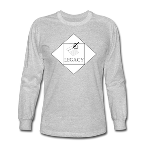 Unisex White Legacy Long Sleeve T-Shirt - heather gray