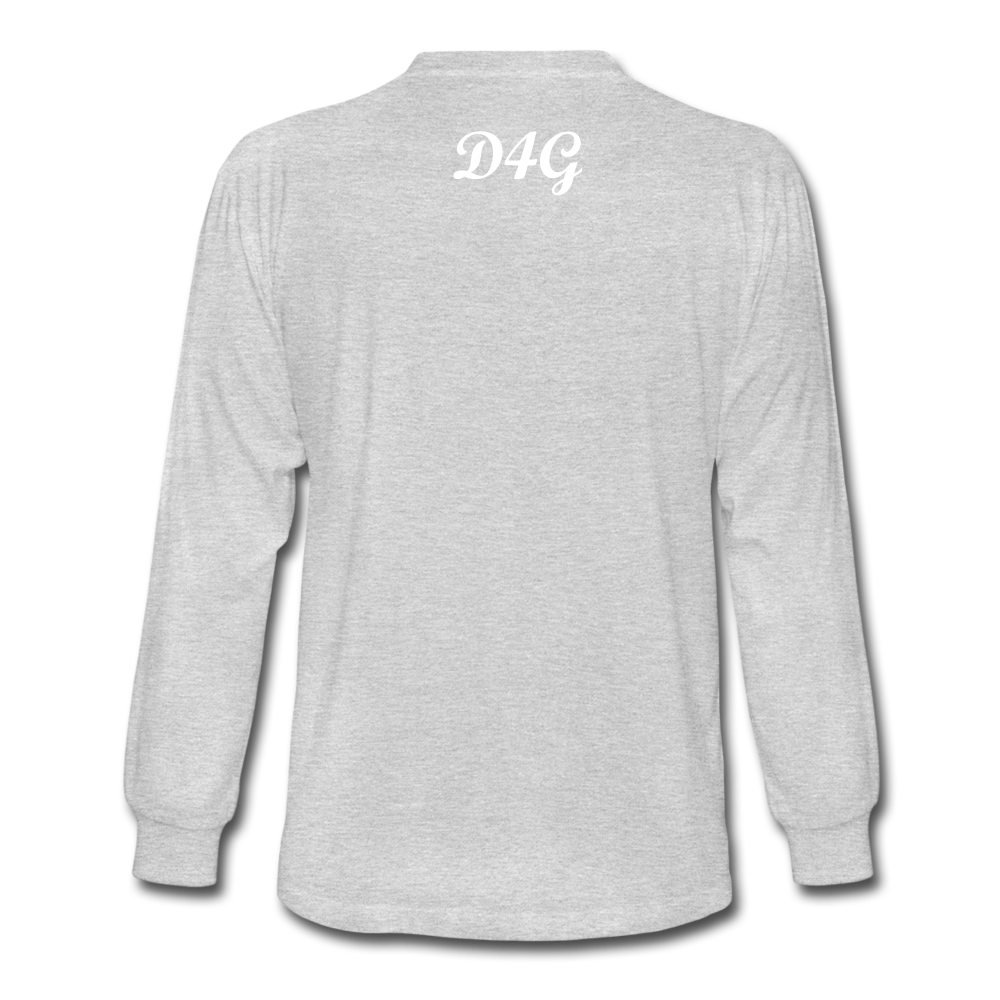 Unisex White Legacy Long Sleeve T-Shirt - heather gray