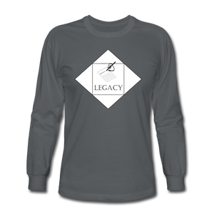 Unisex White Legacy Long Sleeve T-Shirt - charcoal