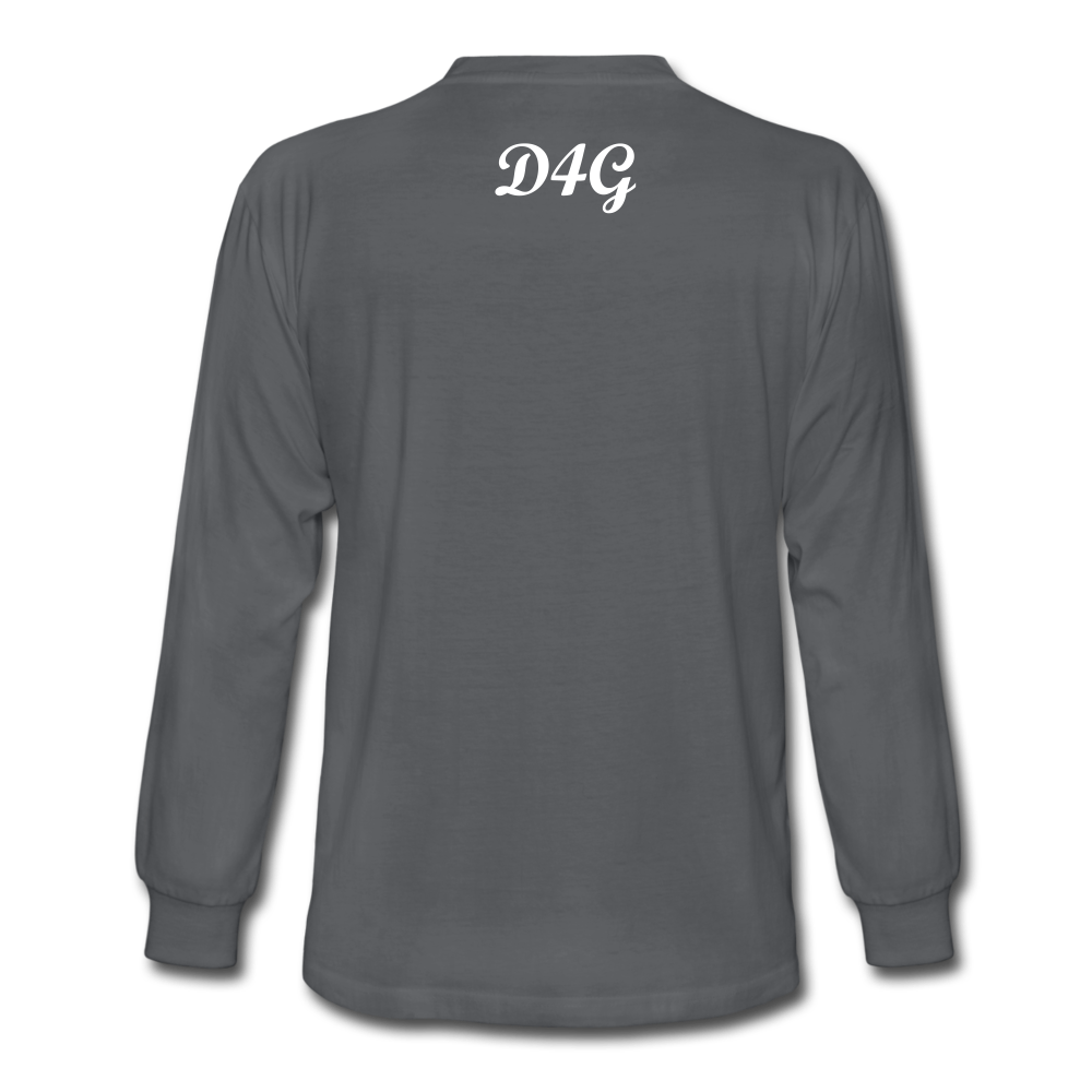 Unisex White Legacy Long Sleeve T-Shirt - charcoal