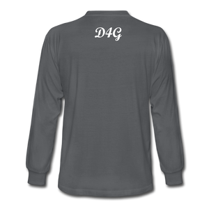 Unisex White Legacy Long Sleeve T-Shirt - charcoal