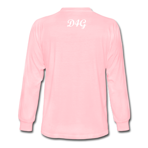 Unisex White Legacy Long Sleeve T-Shirt - pink