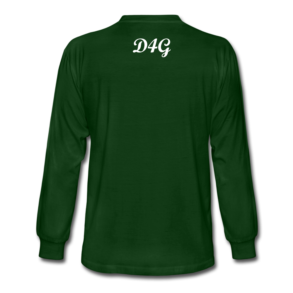 Unisex White Legacy Long Sleeve T-Shirt - forest green