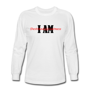 Unisex Red I AM Long Sleeve T-Shirt - white