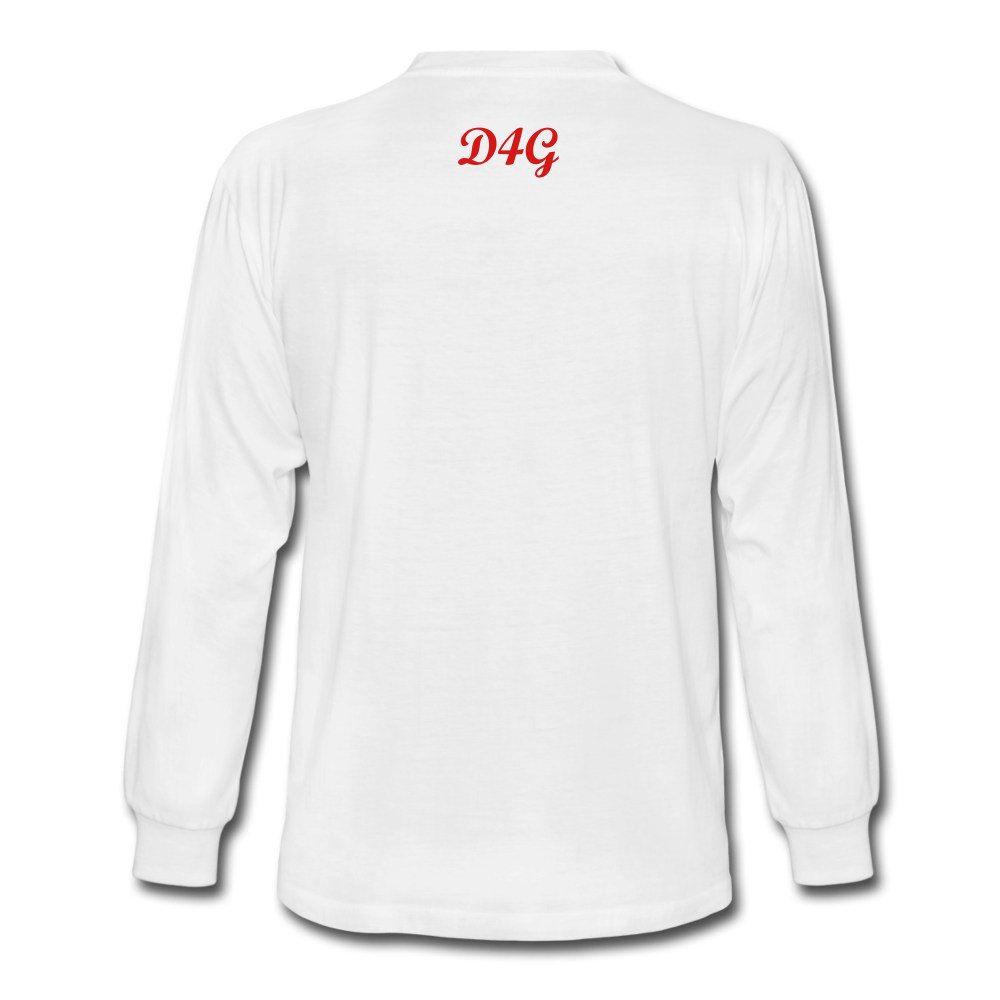 Unisex Red I AM Long Sleeve T-Shirt - white