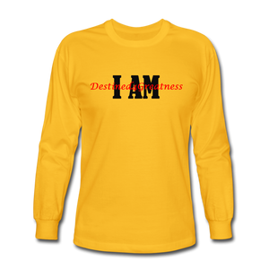 Unisex Red I AM Long Sleeve T-Shirt - gold