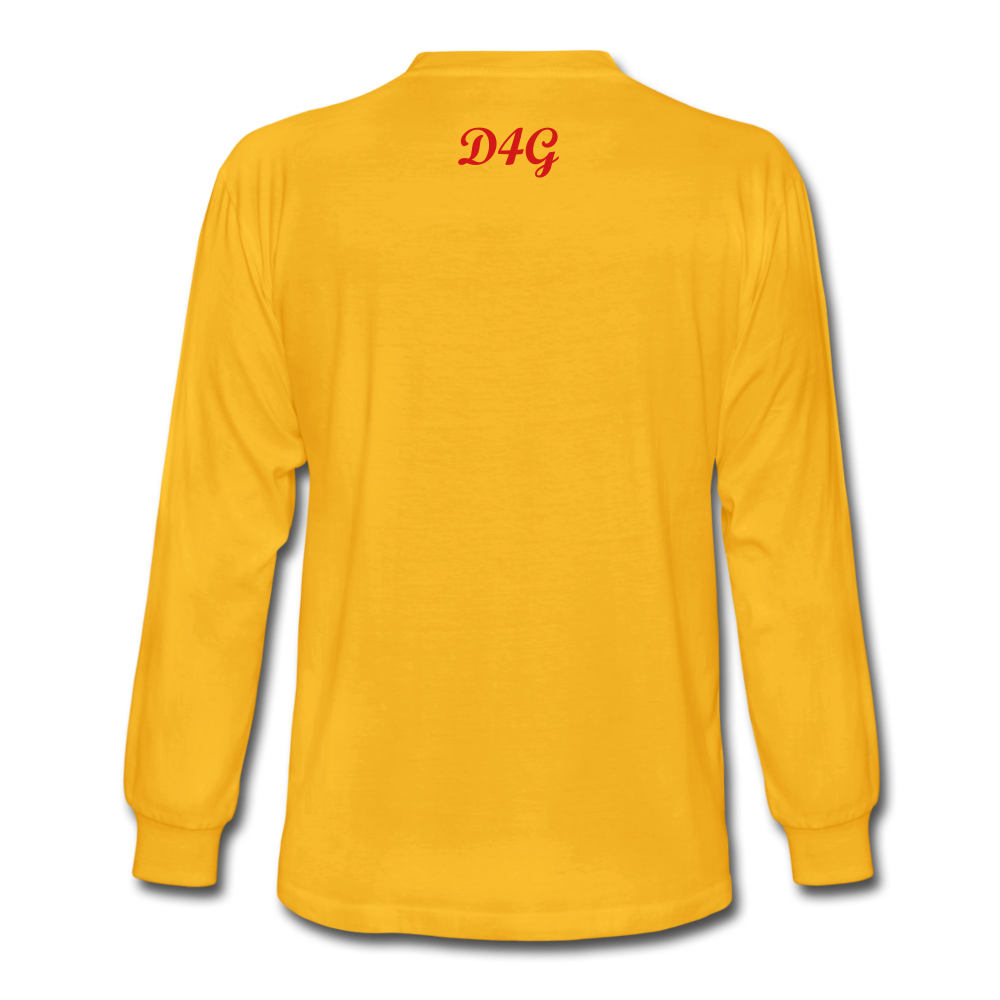 Unisex Red I AM Long Sleeve T-Shirt - gold