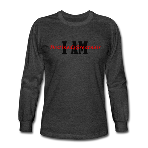 Unisex Red I AM Long Sleeve T-Shirt - heather black