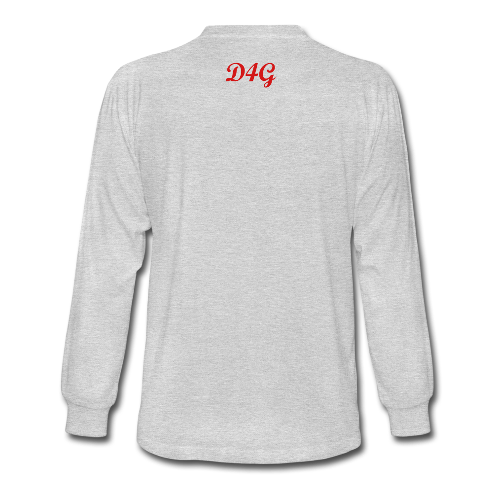 Unisex Red I AM Long Sleeve T-Shirt - heather gray