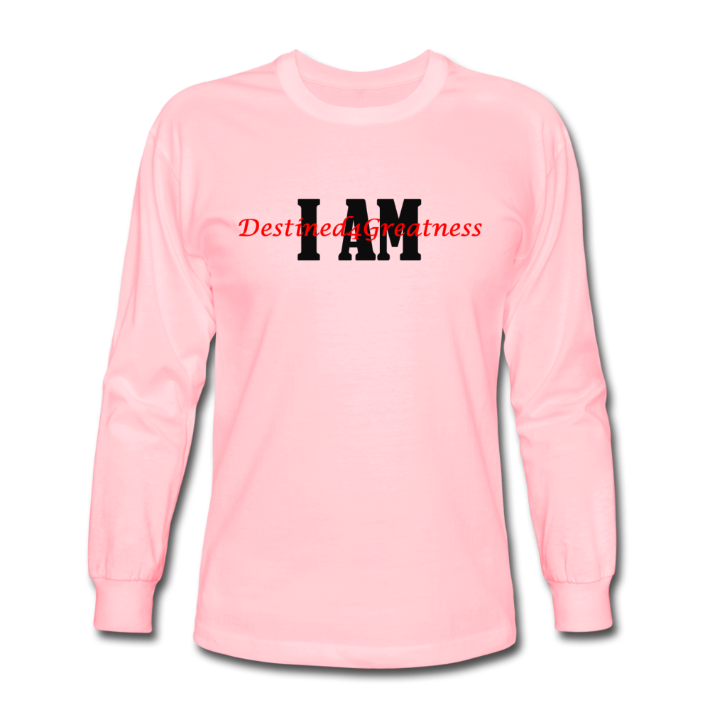 Unisex Red I AM Long Sleeve T-Shirt - pink