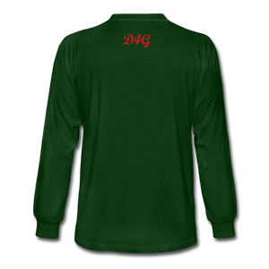 Unisex Red I AM Long Sleeve T-Shirt - forest green