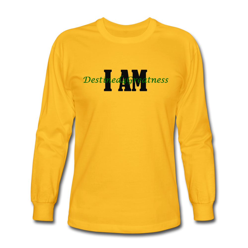 Unisex Green I AM Long Sleeve T-Shirt - gold