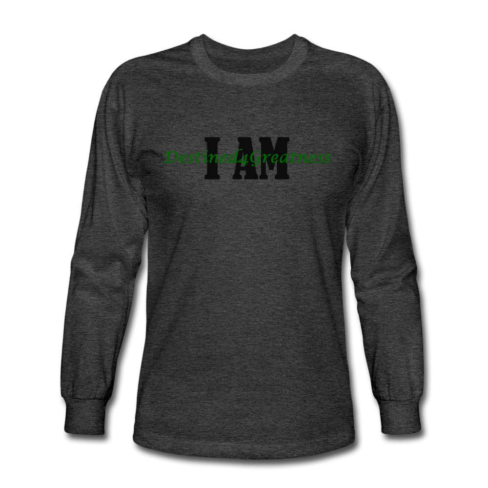 Unisex Green I AM Long Sleeve T-Shirt - heather black