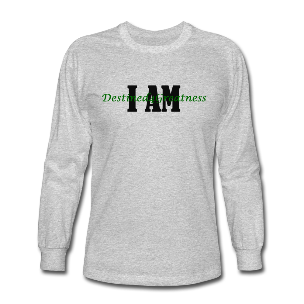 Unisex Green I AM Long Sleeve T-Shirt - heather gray