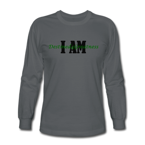 Unisex Green I AM Long Sleeve T-Shirt - charcoal