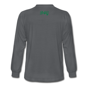 Unisex Green I AM Long Sleeve T-Shirt - charcoal