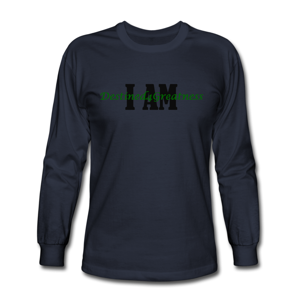 Unisex Green I AM Long Sleeve T-Shirt - navy