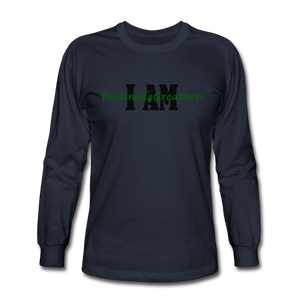 Unisex Green I AM Long Sleeve T-Shirt - navy