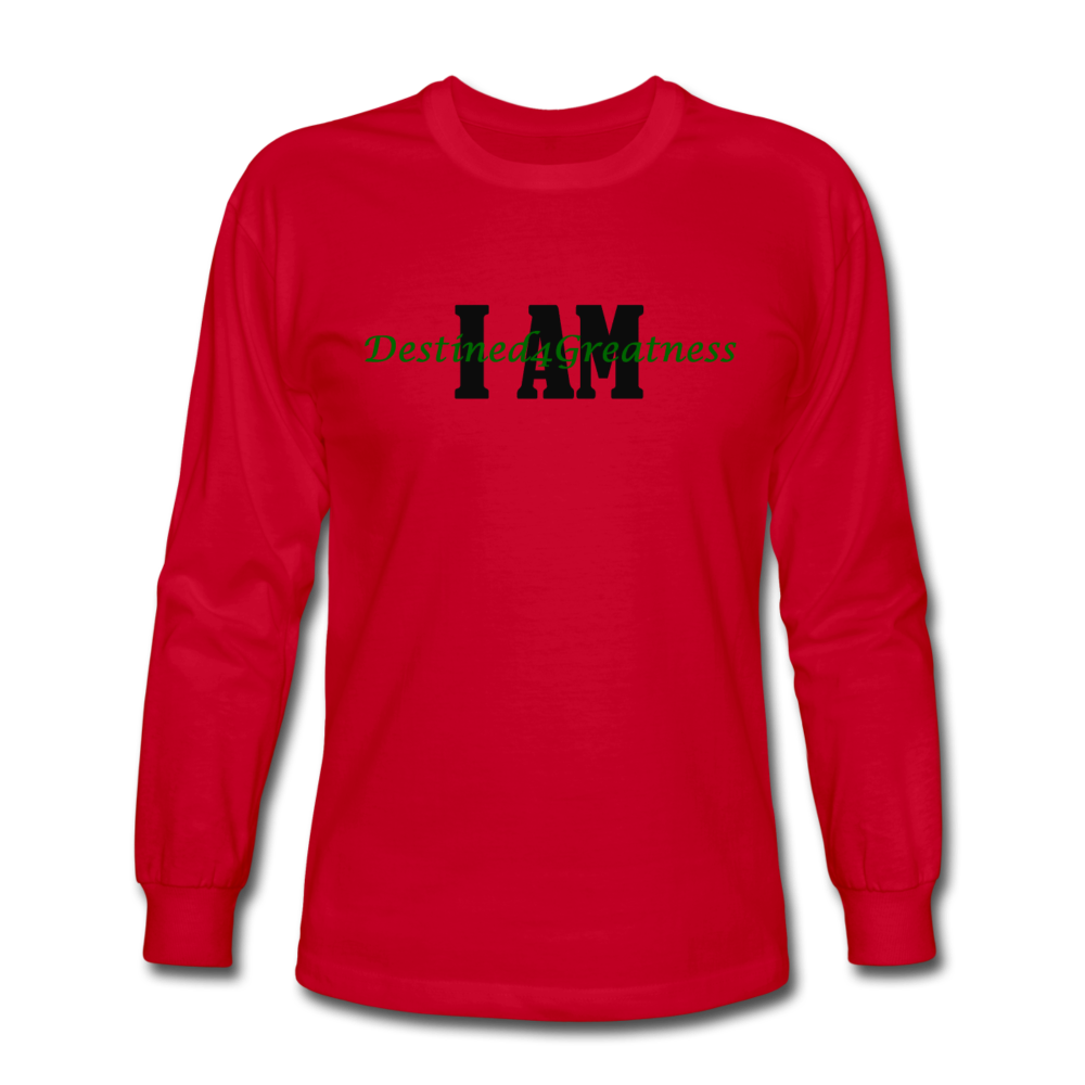 Unisex Green I AM Long Sleeve T-Shirt - red