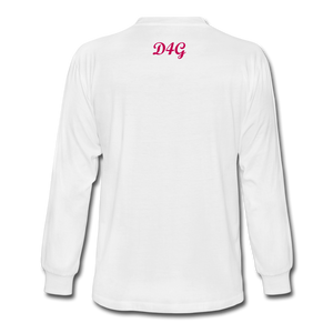 Pink I AM Long Sleeve T-Shirt - white