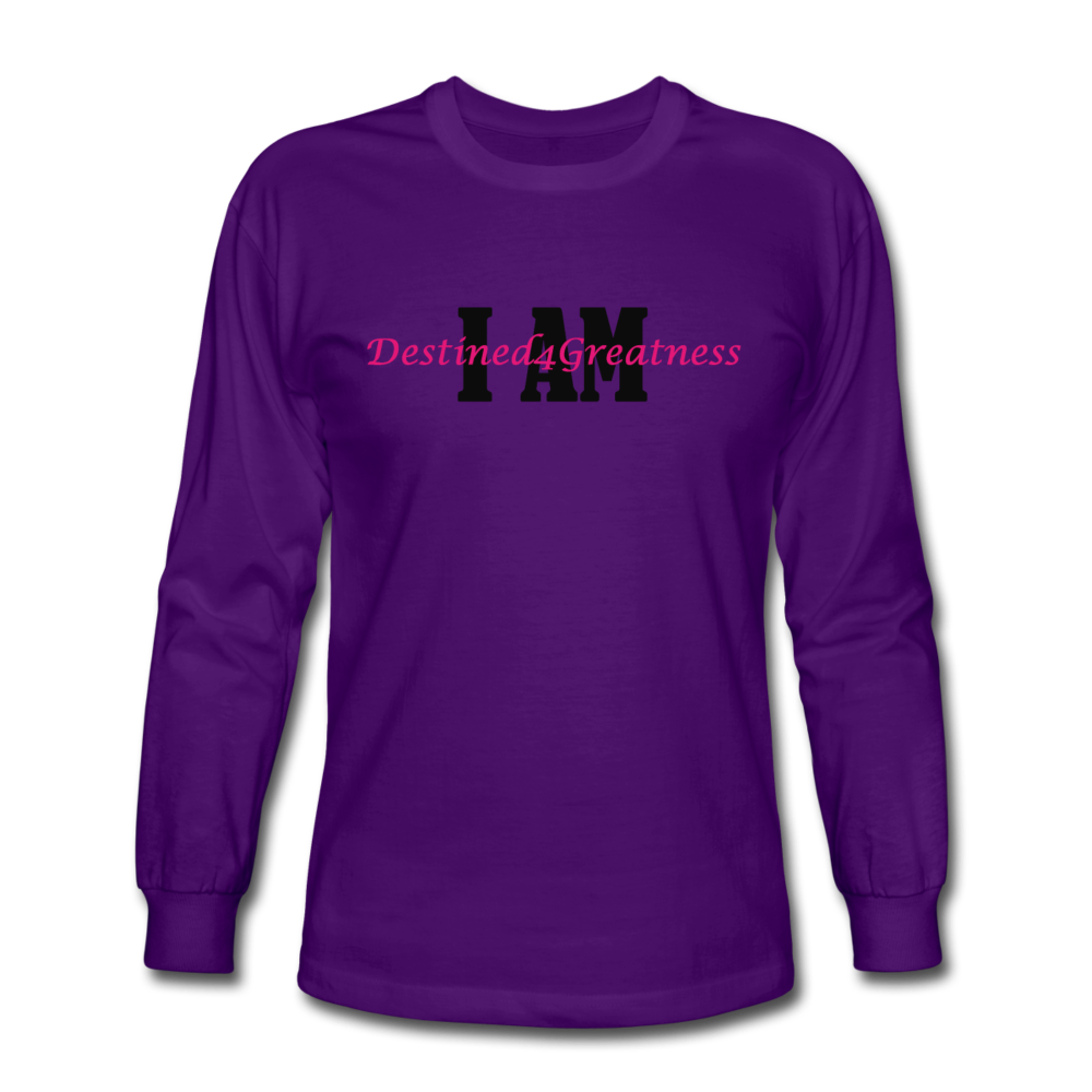 Pink I AM Long Sleeve T-Shirt - purple