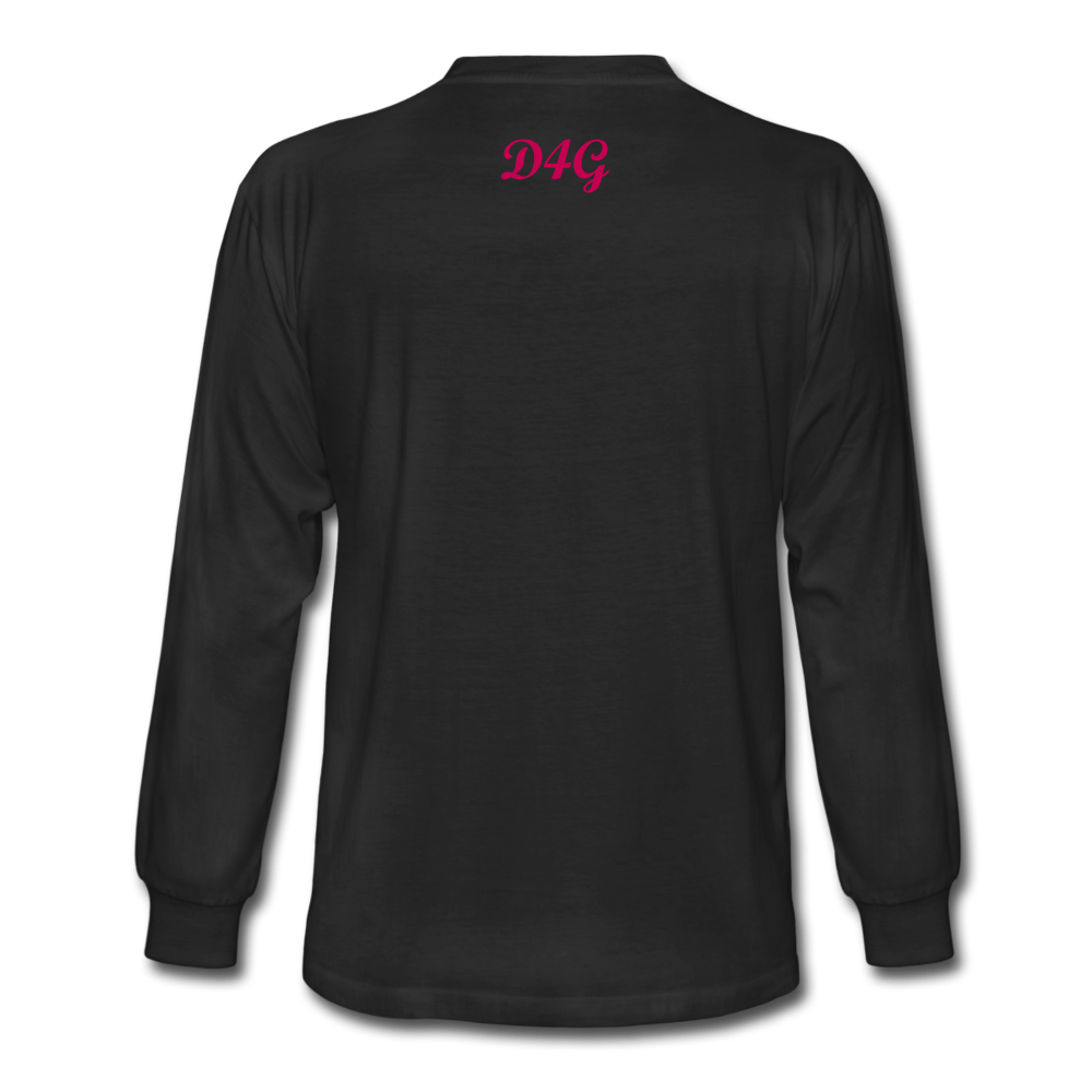 Pink I AM Long Sleeve T-Shirt - black