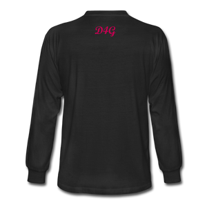 Pink I AM Long Sleeve T-Shirt - black