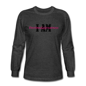 Pink I AM Long Sleeve T-Shirt - heather black