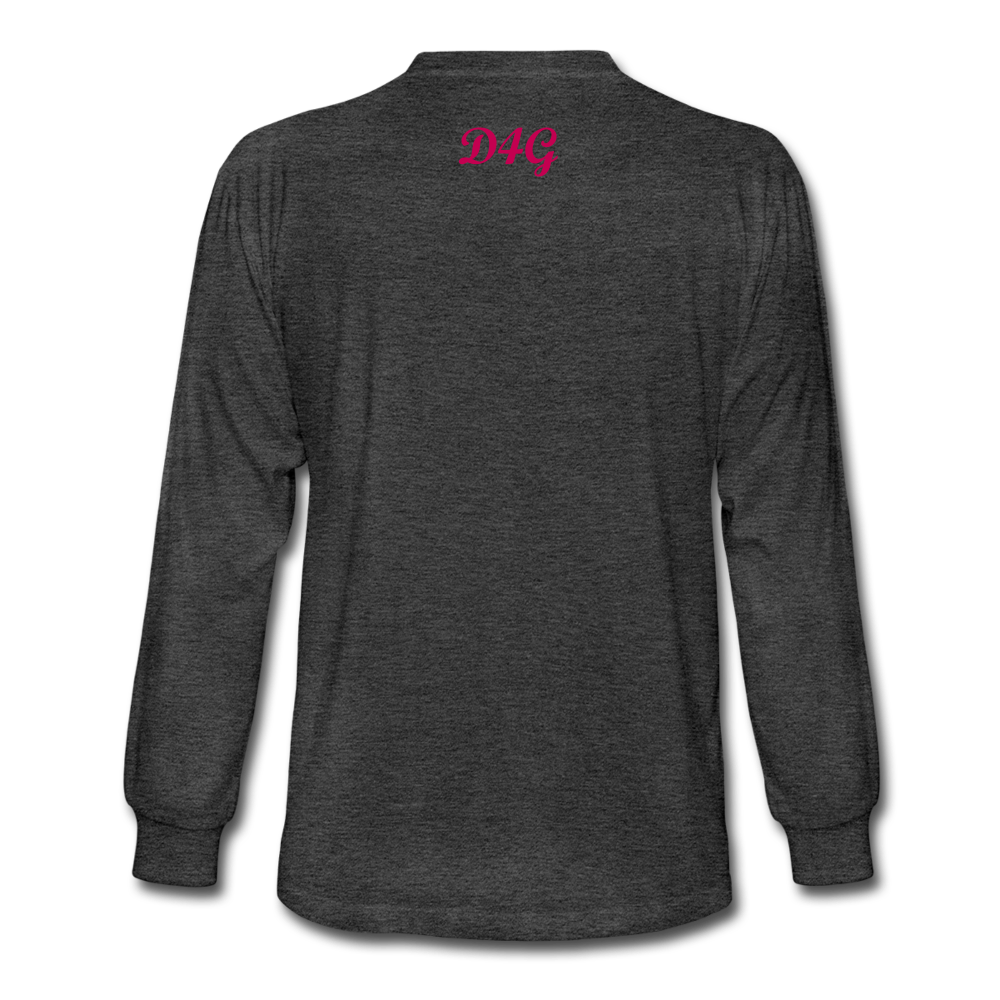 Pink I AM Long Sleeve T-Shirt - heather black