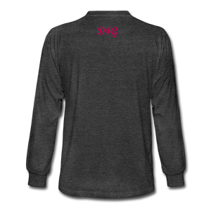 Pink I AM Long Sleeve T-Shirt - heather black