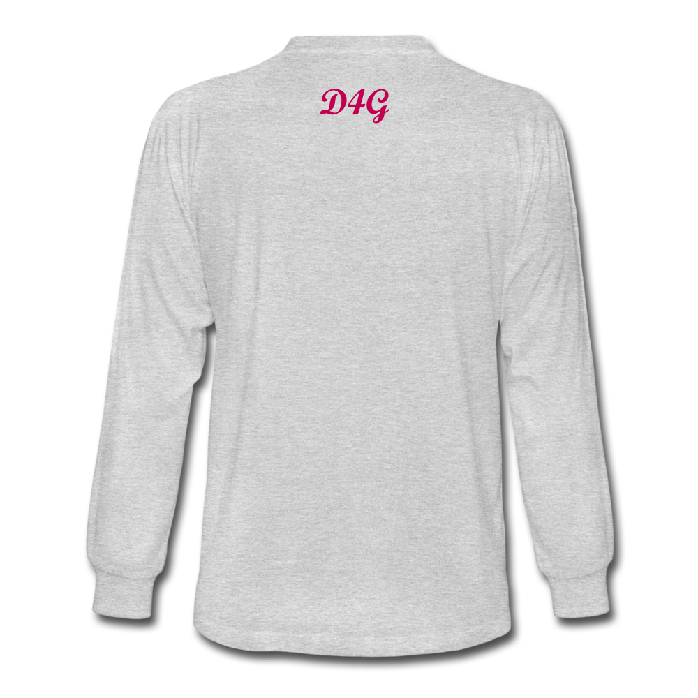 Pink I AM Long Sleeve T-Shirt - heather gray