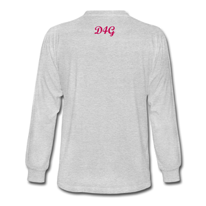 Pink I AM Long Sleeve T-Shirt - heather gray