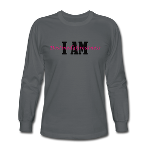 Pink I AM Long Sleeve T-Shirt - charcoal