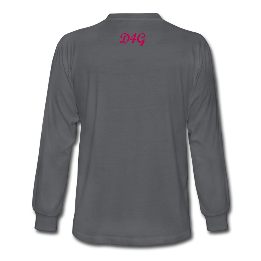 Pink I AM Long Sleeve T-Shirt - charcoal