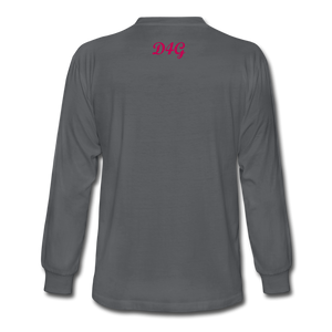 Pink I AM Long Sleeve T-Shirt - charcoal