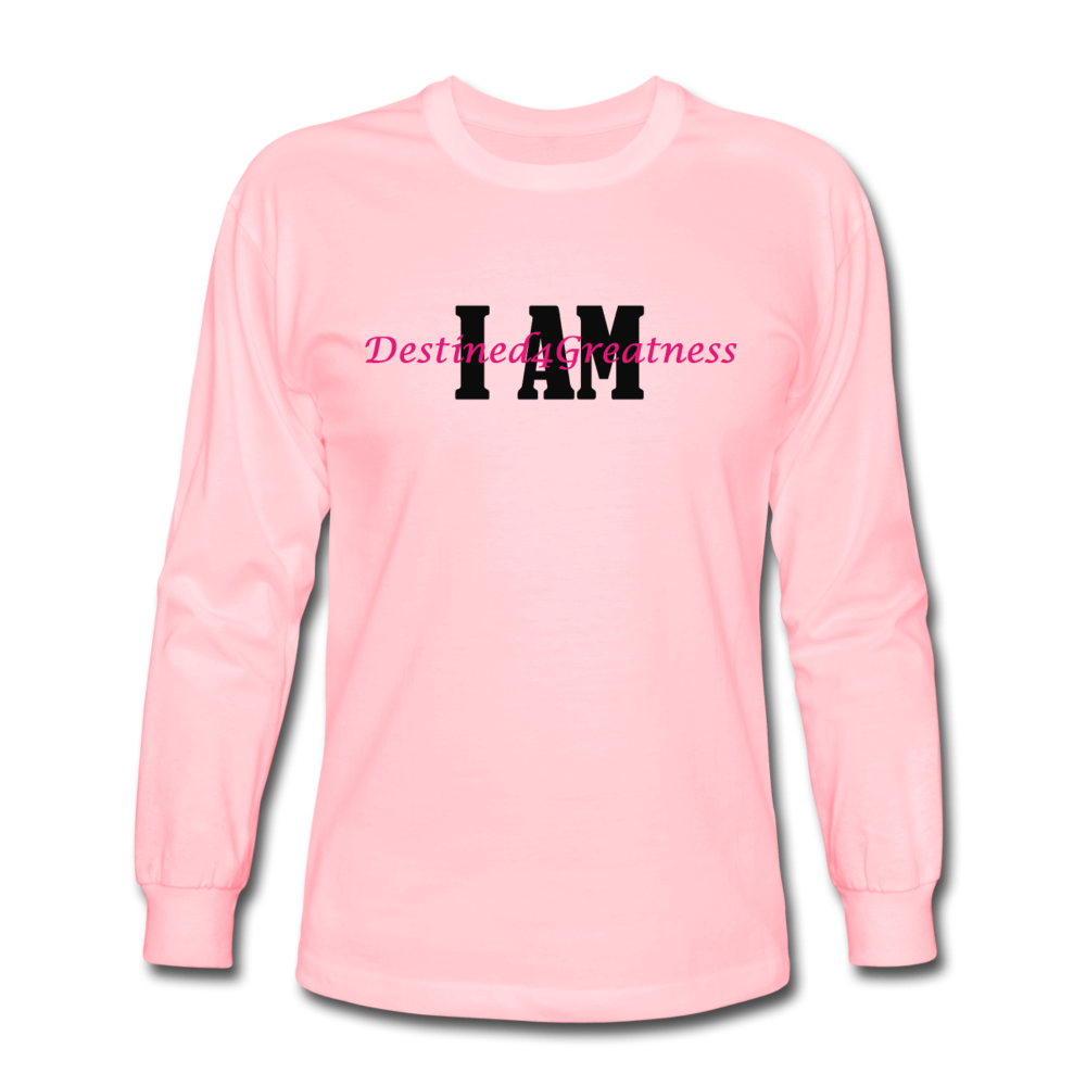 Pink I AM Long Sleeve T-Shirt - pink