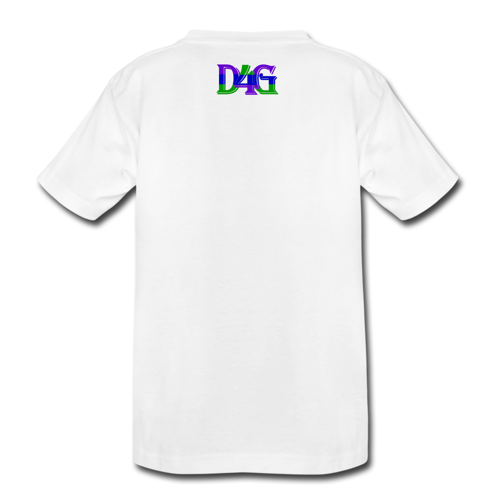 Youth D4G Color Logo T-Shirt - white