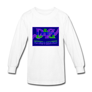 Youth D4G Color Logo Long Sleeve T-Shirt - white