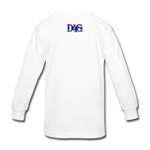 Youth D4G Color Logo Long Sleeve T-Shirt - white