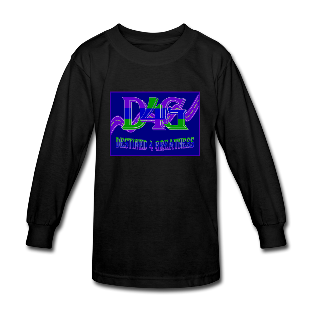 Youth D4G Color Logo Long Sleeve T-Shirt - black