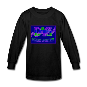 Youth D4G Color Logo Long Sleeve T-Shirt - black