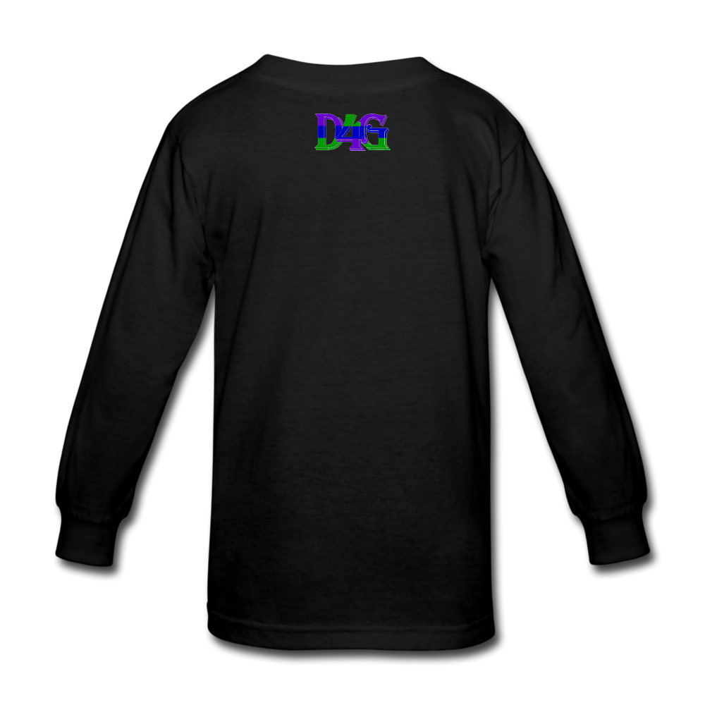 Youth D4G Color Logo Long Sleeve T-Shirt - black