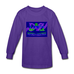 Youth D4G Color Logo Long Sleeve T-Shirt - dark purple